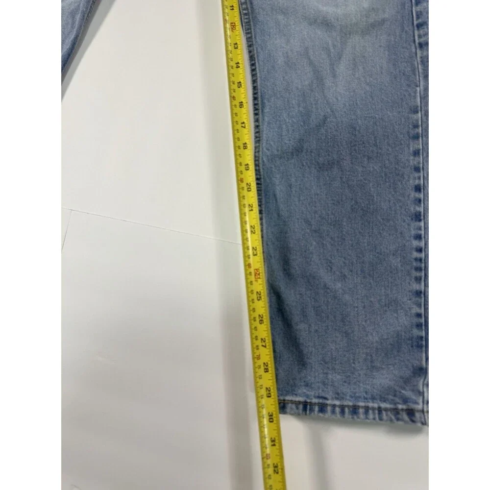 Levis 505 Jeans Mens 34x32 Blue Denim Straight Leg Medium Wash